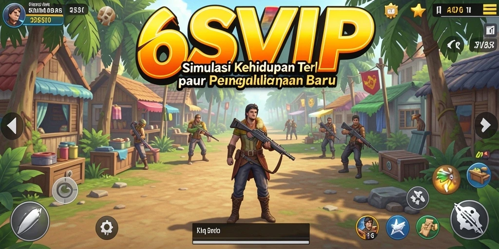Tampilan gameplay 6SVIP dengan aksi simulasi kehidupan yang menarik.