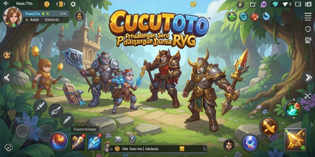 Screenshot menunjukkan pertarungan seru di dunia RPG CUCUTOTO.