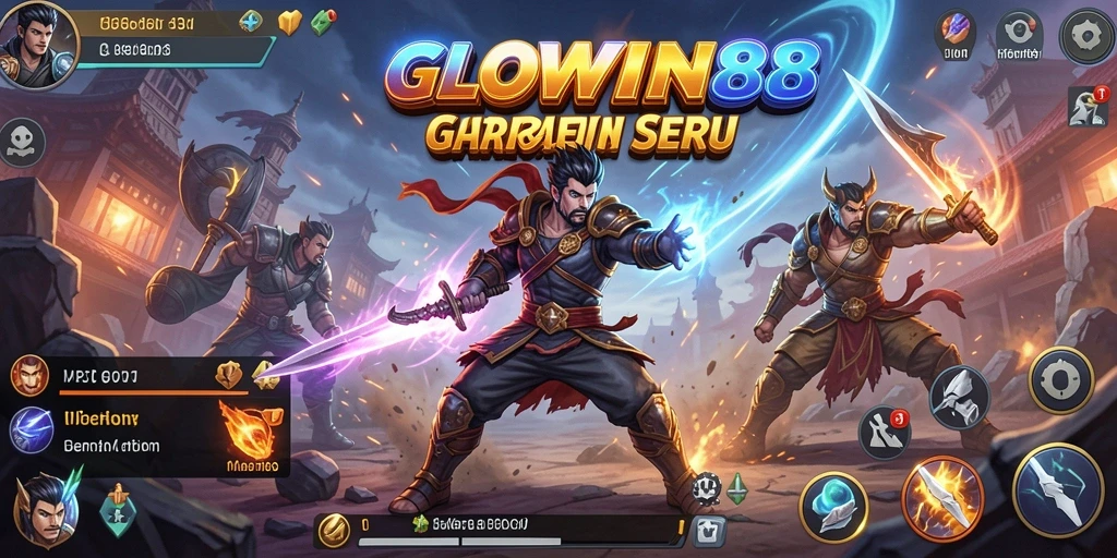 Screenshot GLOWIN88 menampilkan aksi gameplay yang intens.