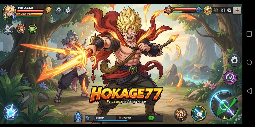 Tampilan gameplay seru dan karakter menarik dari HOKAGE77.