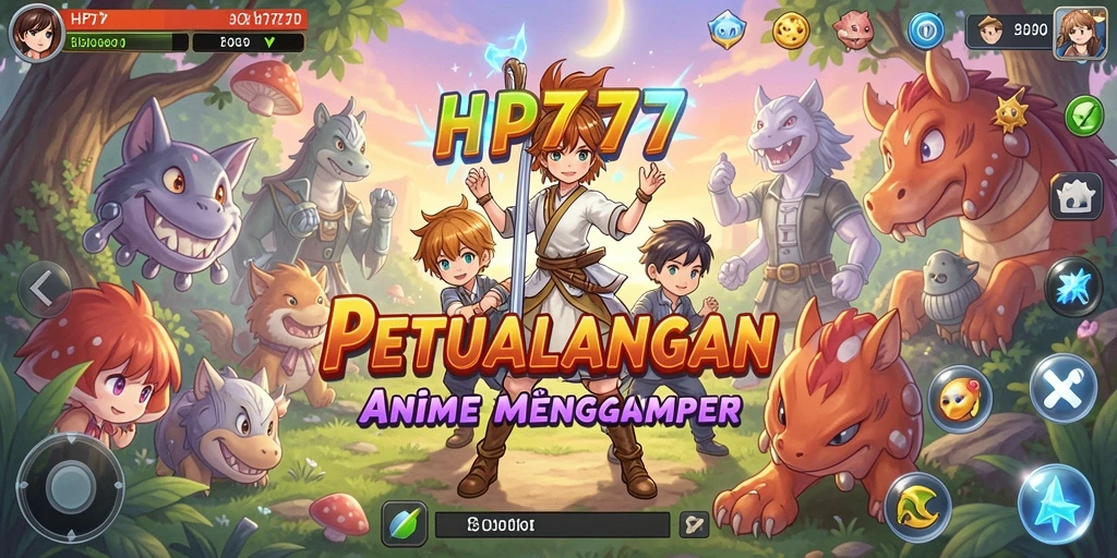 Tampilan menarik dari gameplay HP777 dengan karakter anime.
