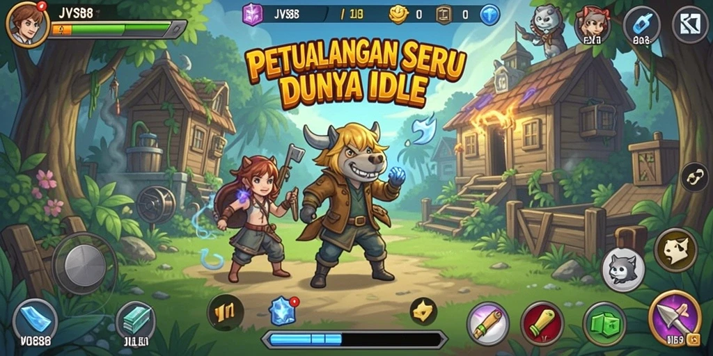 Tampilan gameplay JVS88 yang seru dalam mode Idle.