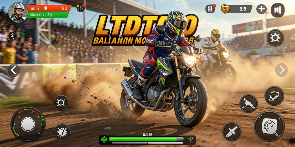 Tampilan gameplay seru balapan motor di LTDTOTO.