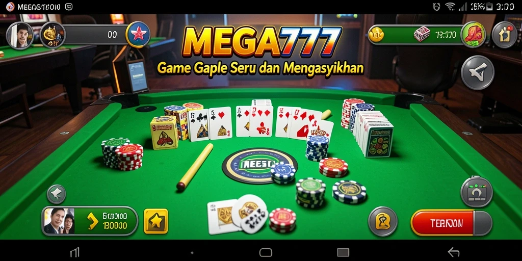 Screenshot gameplay <strong>MEGA777</strong> yang menampilkan keseruan bermain Gaple.