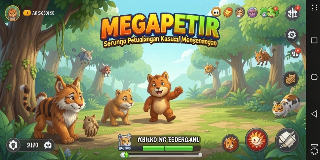 Tampilan gameplay seru dan interaktif di MEGAPETIR.