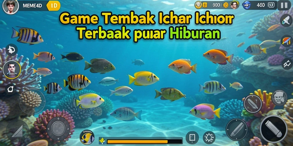 Screenshot gameplay MEME4D menampilkan aksi seru menembak ikan.
