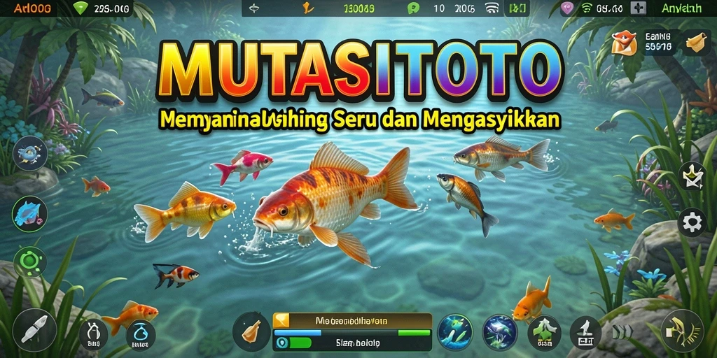 Tampilan gameplay mengasyikkan dalam <strong>MUTASITOTO</strong> yang menampilkan aksi memancing yang seru.