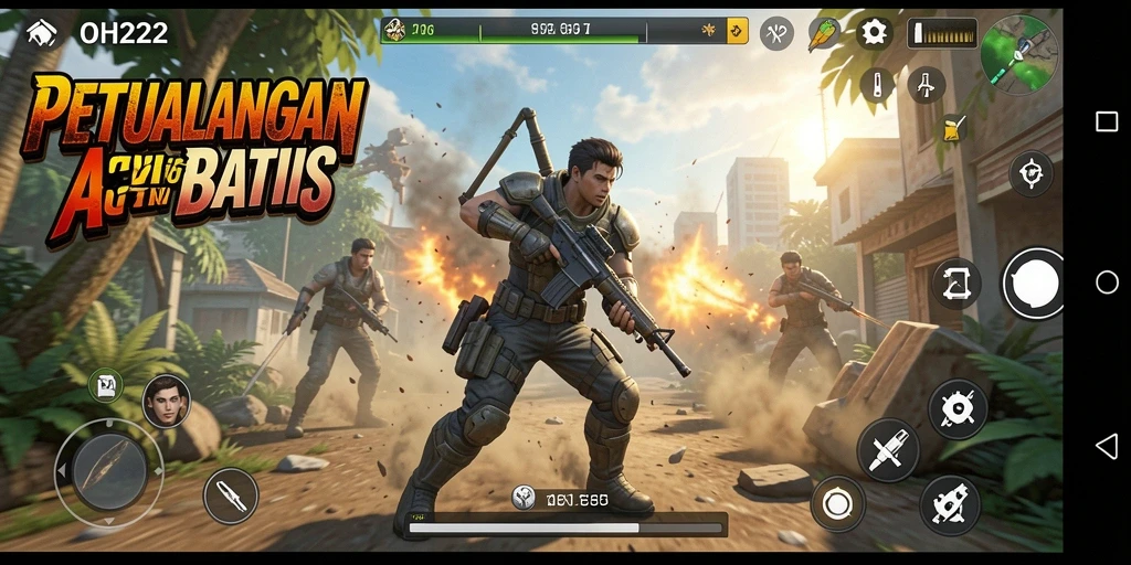 Tampilan seru gameplay action yang memukau.