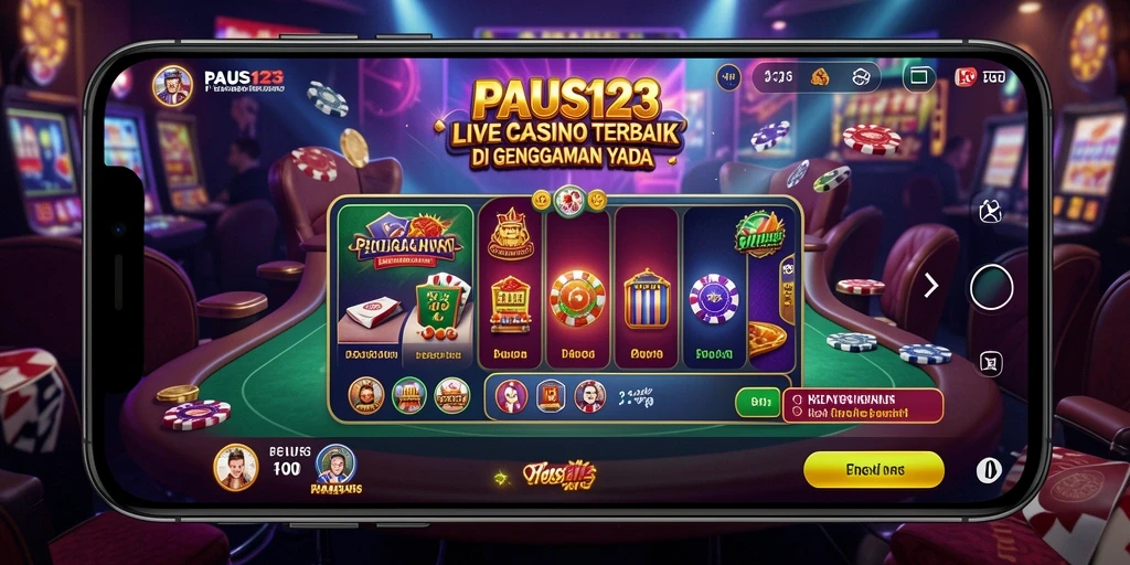 Tampilan gameplay menarik di PAUS123 saat bermain Live Casino.