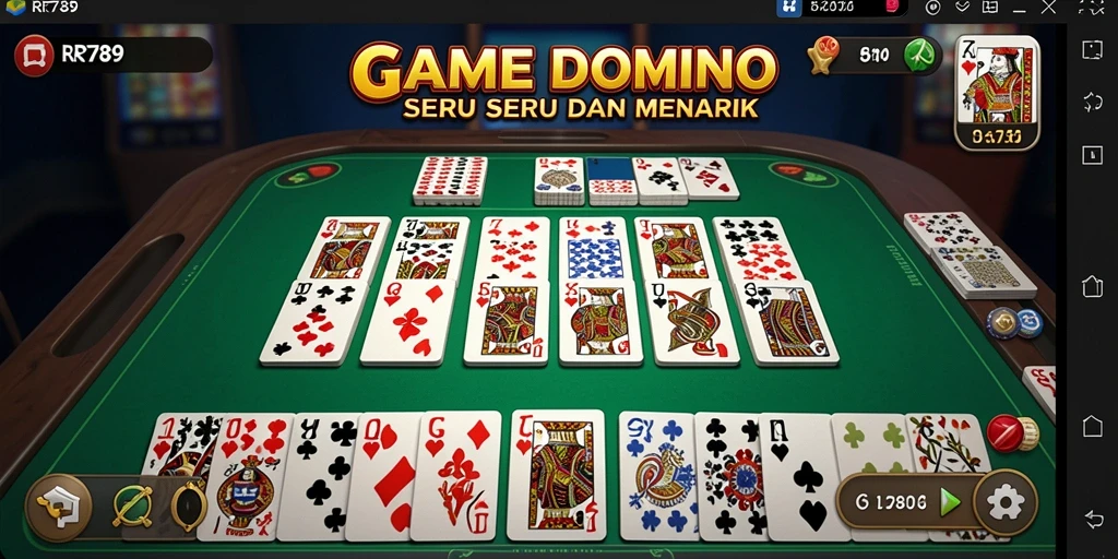 Gameplay menegangkan dalam permainan Domino RR789.