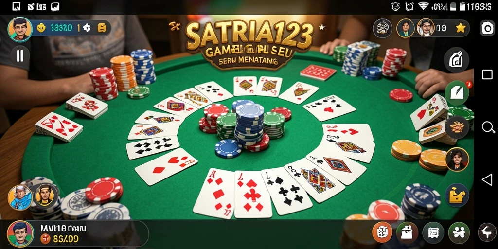Tampilan gameplay SATRIA123 dengan grafis yang ceria dan menarik.