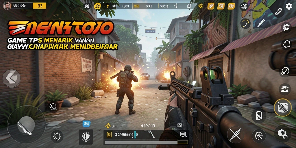 Screenshot menampilkan aksi seru dalam permainan TPS TENTOTO.